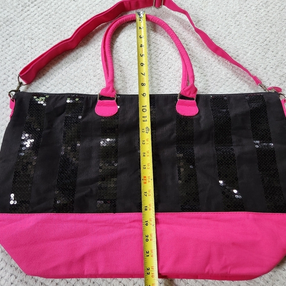 2010s Victorias Secret Sequin Mcbling Weekender Duffle Bag - Picture 9 of 9